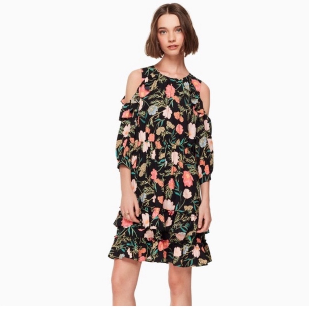 Kate Spade Cold Shoulder Blossom Floral Dress